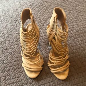Sexy Strappy Tan Heels